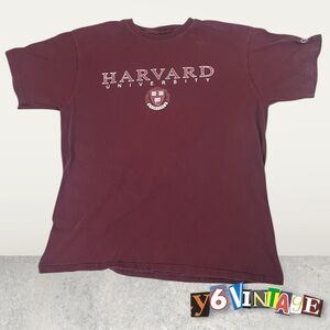 Large Red Champion Harvard University T-Shirt